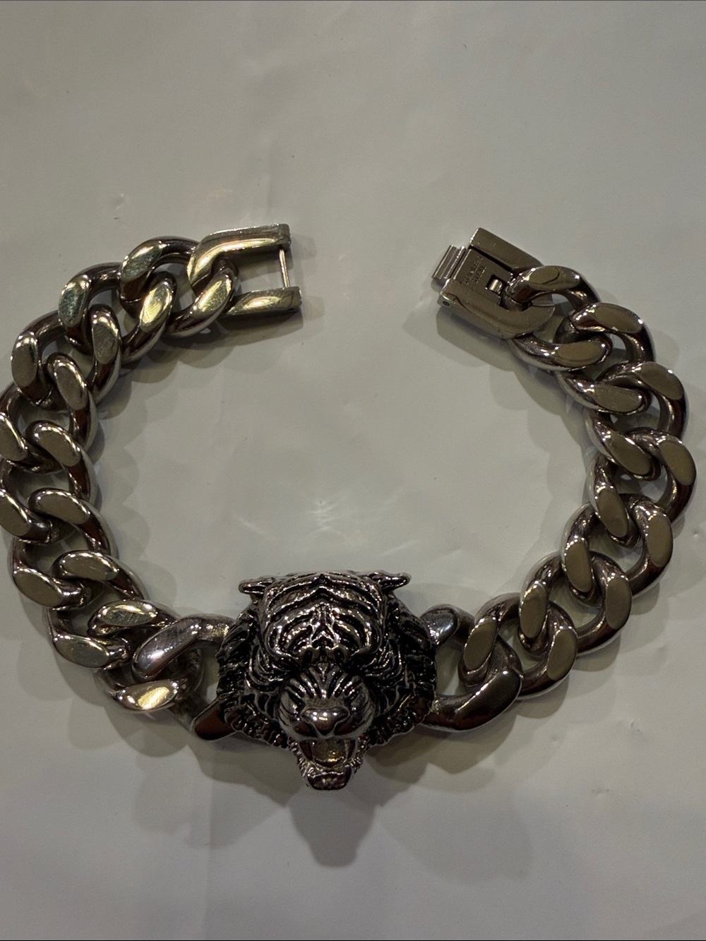 Stainless steel Tiger Head Bracelet 8” in length 15mm #10